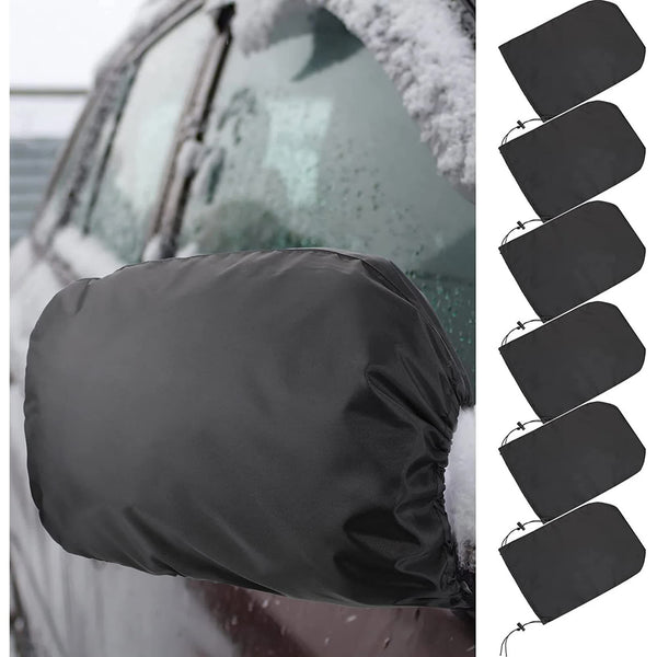 6 Pack Waterproof Car Side Mirror Covers Universal Fit For Winter Protection Mirrors