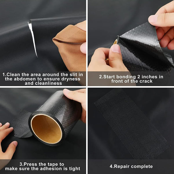 Rv Underbelly Tape Material Corrugated Waterproof Flex Mend Belly Thick Adhesive Patch Sealing Mobile Home Camper Travel Trailer Tear Repair(1 Pack4 I