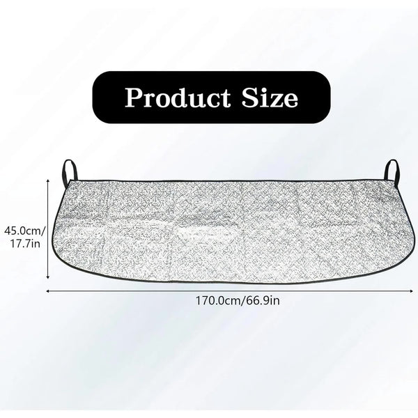 Car Front Windshield Cover Shade 66.9"A17.7" Snow For Fallen Leaf Dust And Universal Protector All Seasons(Silver) Car Covers