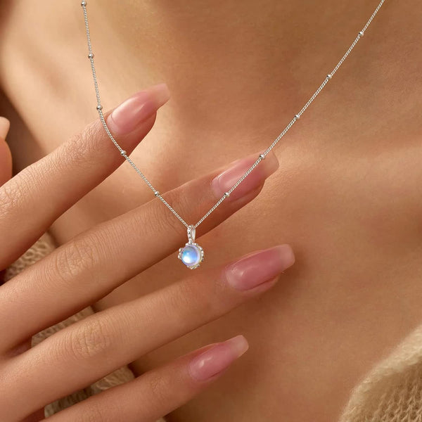 925 Sterling Silver Moonstone Choker Necklace For Women New Beginnings Gift Necklaces & Pendants
