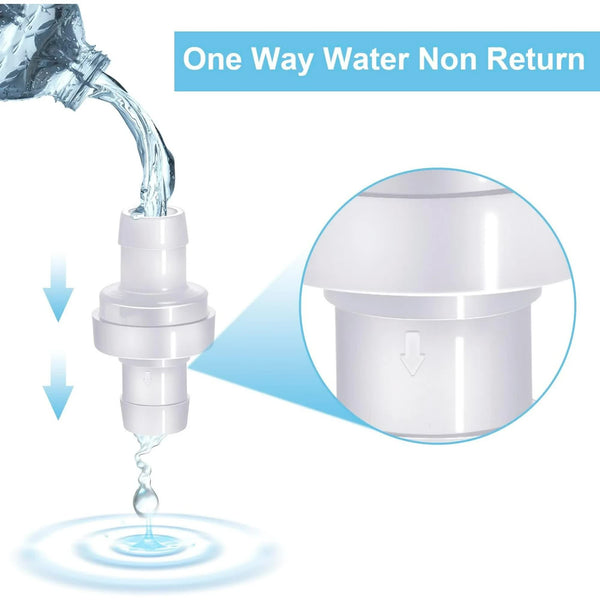 6 Pack 1/2" Pvdf One Way Check Valves With Silicone Diaphragm Other Pump Parts & Accessories