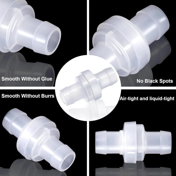 6 Pack 1/2" Pvdf One Way Check Valves With Silicone Diaphragm Other Pump Parts & Accessories