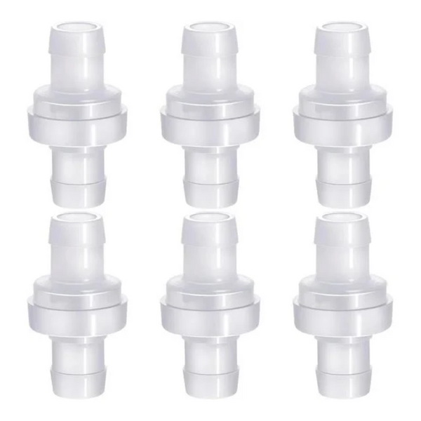 6 Pack 1/2" Pvdf One Way Check Valves With Silicone Diaphragm Other Pump Parts & Accessories