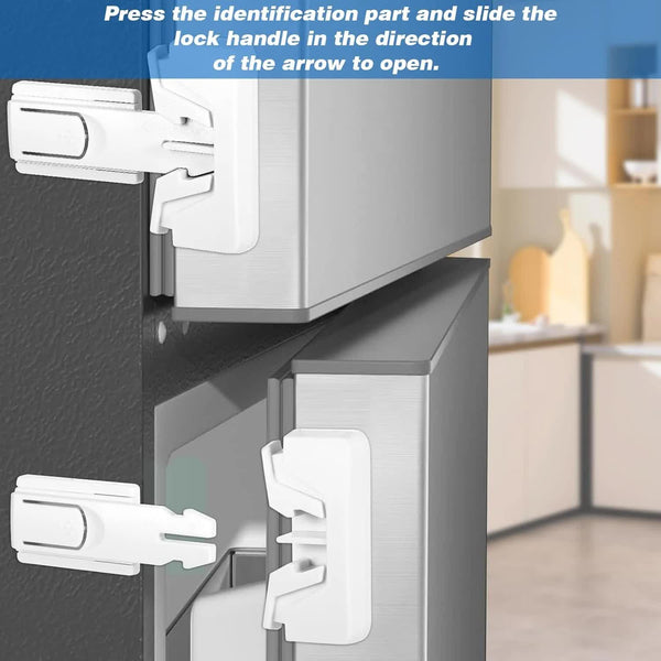 2 Pack Freezer Door Lock Fridge Safety Latch Baby Proof Refrigerator Door Locks & Lock Mechanisms