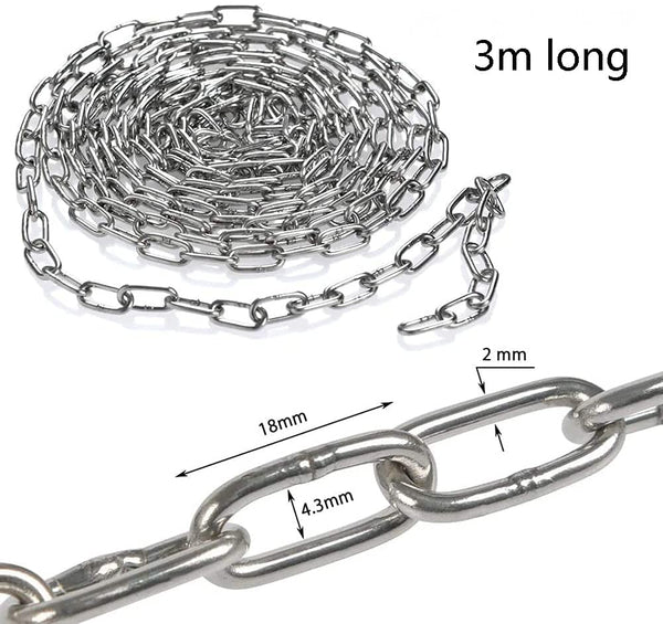 304 Stainless Steel Chain 2Mm Thickness 3M Length Utility & Hanging Other Camping