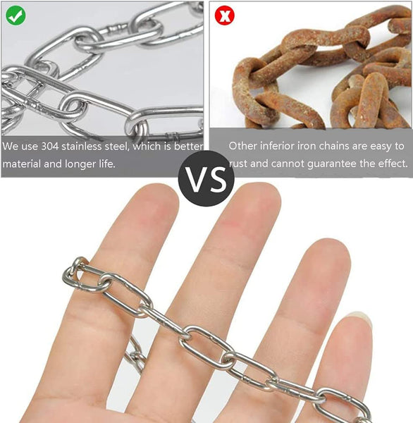 304 Stainless Steel Chain 2Mm Thickness 3M Length Utility & Hanging Other Camping
