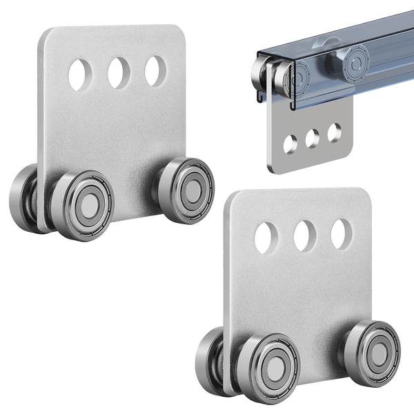 2Pcs 4 Wheel Trolley Assembly Rollers Four Bearing For 1 5/8" Wide And All Or Taller Strut Channel Tool & Equipment Trolleys