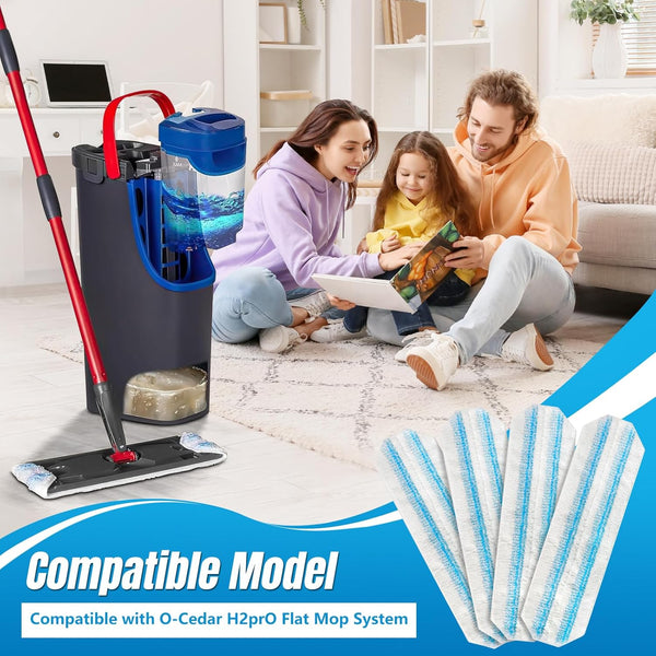 4 Pack Replacement For O Cedar H2pro & Vileda Systems Mop Pads