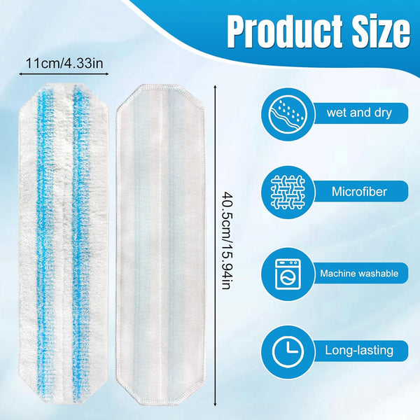 4 Pack Replacement For O Cedar H2pro & Vileda Systems Mop Pads