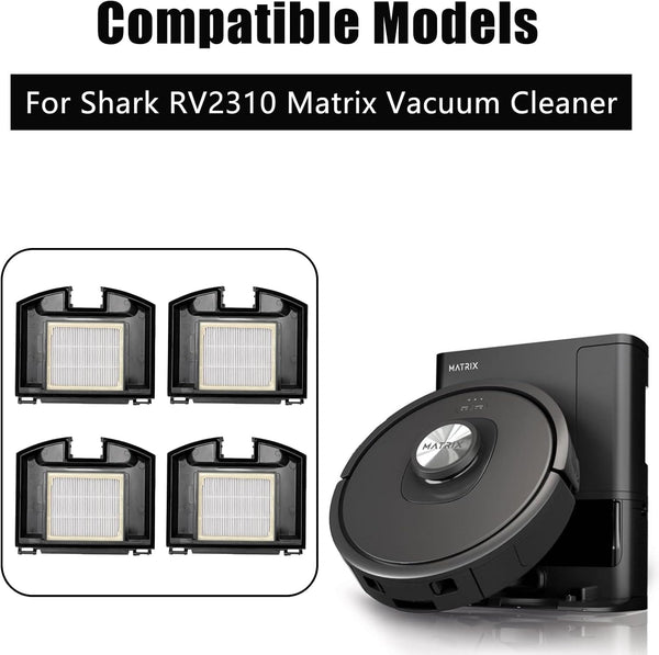 4 Pack Hepa Filters For Shark Rv2310 Matrix Robot Vacuum Cleaner Vacuum Cleaner Parts