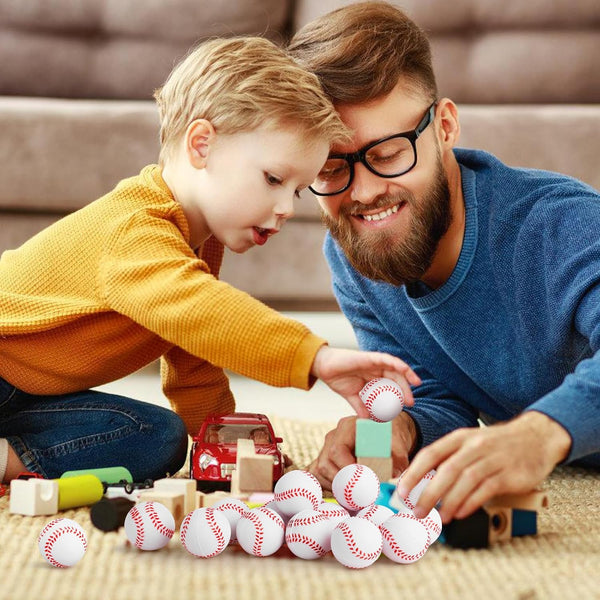 Mini Baseball Stress Ball 20 Packs Party Favors Small Foam Squeeze Anxiety Toy Sports Squishy For Kids School Carnival Reward Decorations Supplies Squ