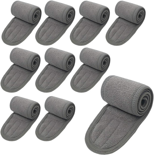 10 Pack Spa For Women Adjustable Terry Cloth Facial Headbands