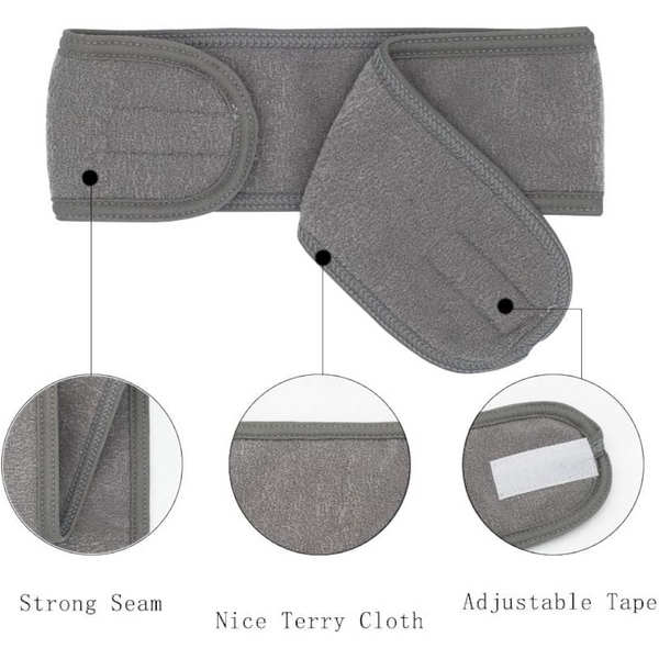10 Pack Spa For Women Adjustable Terry Cloth Facial Headbands