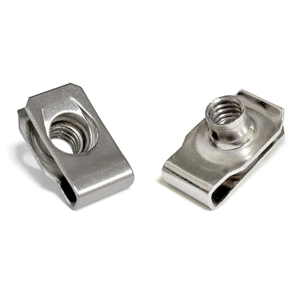 1/4" 20 U Style Clip On Nut U Type Stainless Steel 18 8 (304) Regular Extruded U Nut Pack Of Screws & Bolts