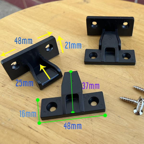 Push On Fitting Attach Pannels For Kitchen Cabinet False Drawer Front Replacement Bracket With Screws Clips (2 Sets) Hooks & Hangers