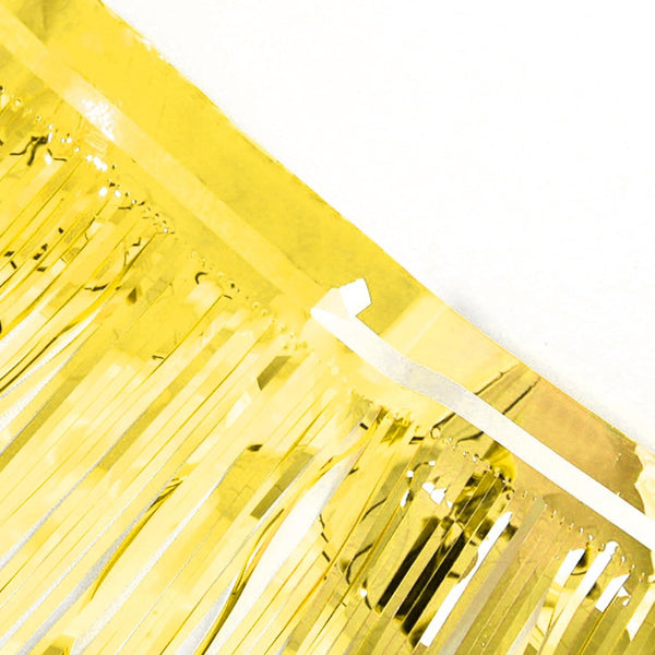 Gold Tinsel Fringe Banners 4 Pack For Party & Parade Decorations Banners Bunting & Garlands
