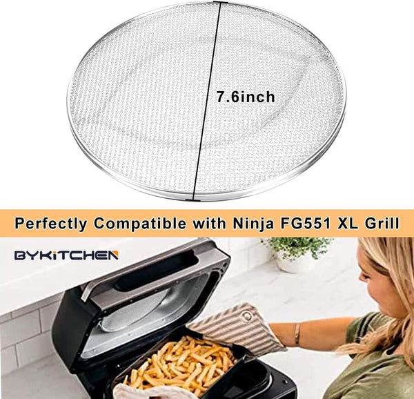 Stainless Steel Spatter Shield For Ninja Fg551 Foodi Smart Xl Grill & Air Fryer Air Fryer Accessories