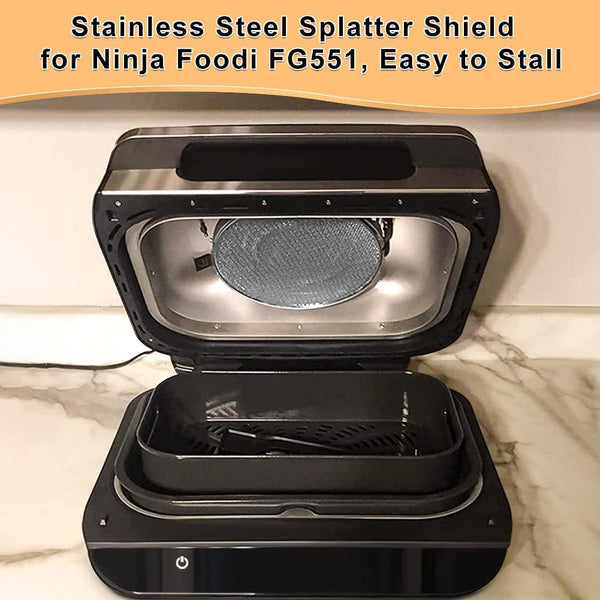 Stainless Steel Spatter Shield For Ninja Fg551 Foodi Smart Xl Grill & Air Fryer Air Fryer Accessories