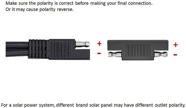 Sae Polarity Reverse Adapter Connectors For To Quick Disconnect Extension Cable Solar Panel Battery Power Charger And Maintainer 3Pack Solar Power Cha