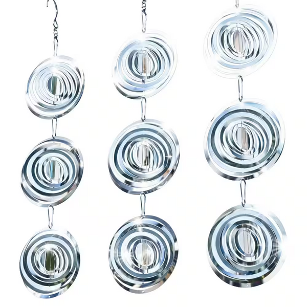 3D Stainless Steel Bird Deterrent Wind Spinner Garden Decor And Pest Control Repellents & Deterrents