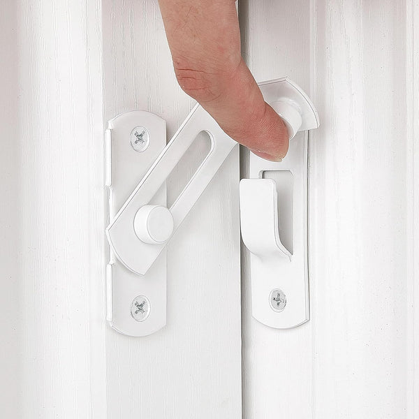 4 Pack White 90 Degree Stainless Steel Sliding Door Latches Door Locks & Lock Mechanisms