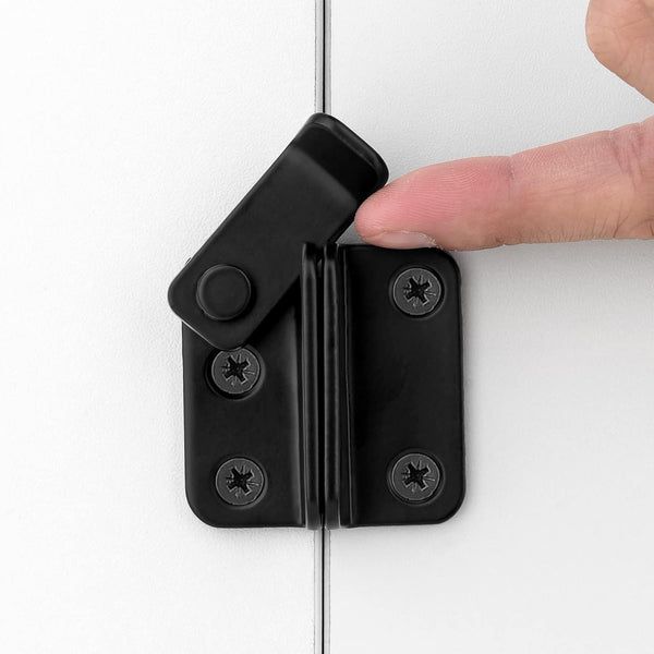 Flip Latches 2 Pack Black Stainless Steel Heavy Duty Barn Door Lock Cabinet Closet Sliding Hasp 1.81 X 1.77 Inch Barn Doors