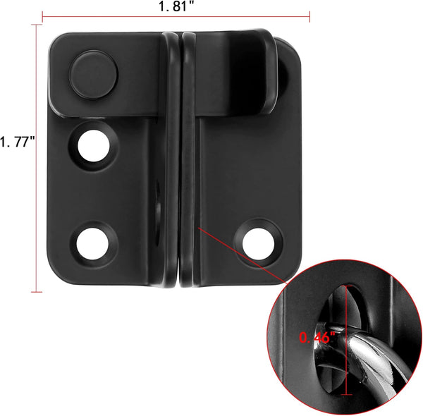 Flip Latches 2 Pack Black Stainless Steel Heavy Duty Barn Door Lock Cabinet Closet Sliding Hasp 1.81 X 1.77 Inch Barn Doors