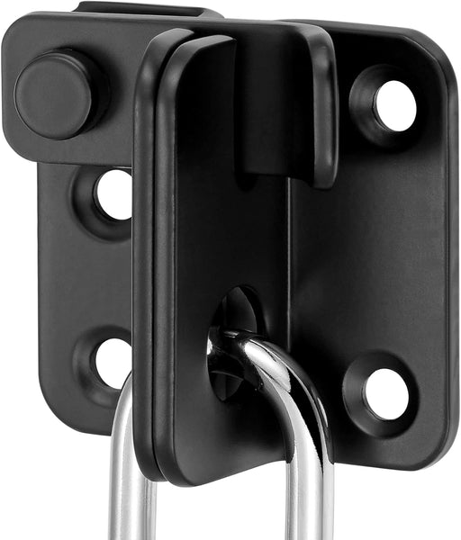 Flip Latches 2 Pack Black Stainless Steel Heavy Duty Barn Door Lock Cabinet Closet Sliding Hasp 1.81 X 1.77 Inch Barn Doors