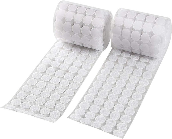1000Pcs Hook And Loop Dots 3/4 In Diameter Sticky Back Heavy Duty Self For School Classroom(White) Adhesive Tapes