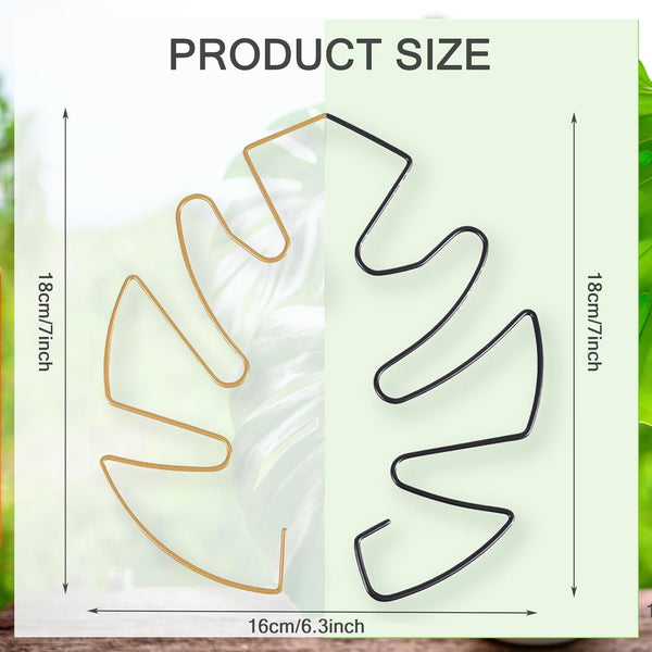 4Pcs Iron Plant Stem Supports Monstera Outdoor Indoor Accessories 2 Colour Turtle Shell Bamboo Clamp Set For Thriving Growth (Gold+Black) Plant Ties &