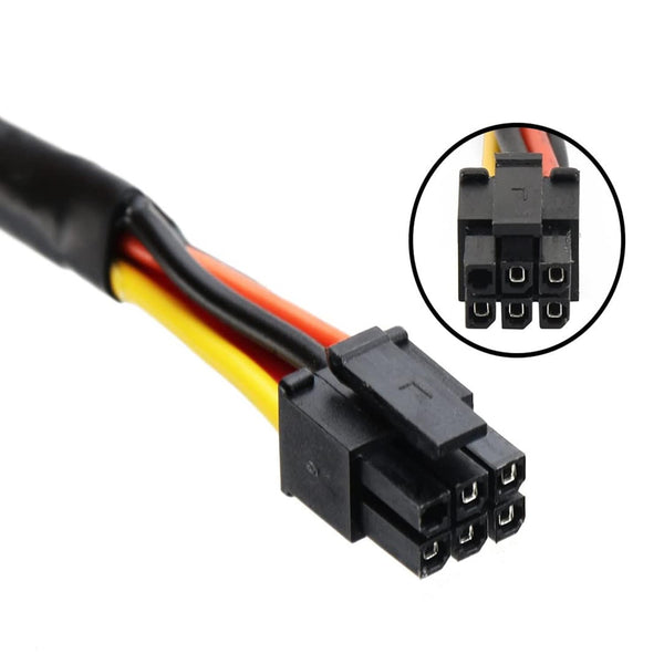 Sata 15 Pin X2 To Mini 6 Atx Cord Compatible With Dell Inspiron 3653 3650 Hdd Power Cable 12Inch/30Cm External Hard Disk Drives