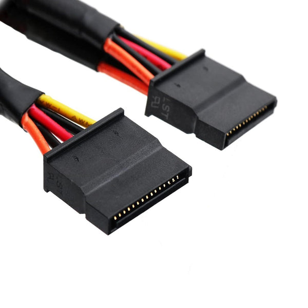 Sata 15 Pin X2 To Mini 6 Atx Cord Compatible With Dell Inspiron 3653 3650 Hdd Power Cable 12Inch/30Cm External Hard Disk Drives