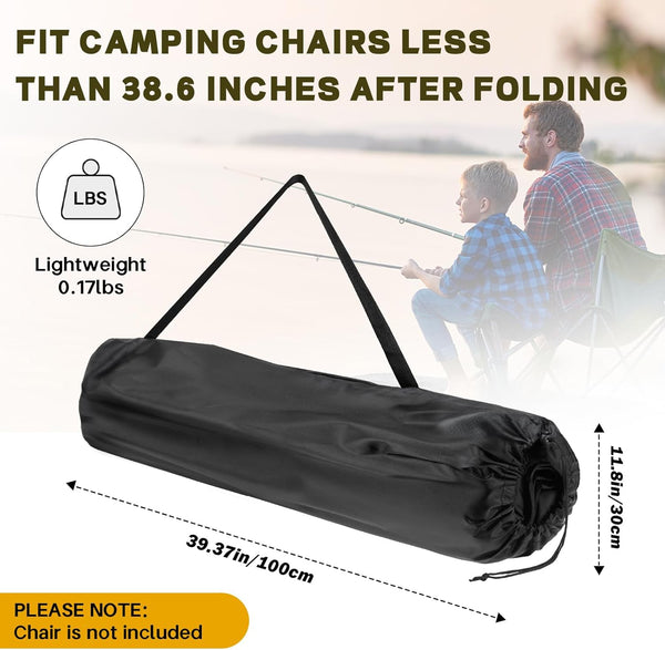 Camping Chair Replacement Bag For Coleman Portable Folding Carry With Shoulder Strap Protective Carrying Travel Outdoor Sports Black (Chair Is Not Inc