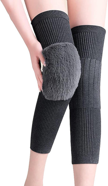 Cashmere Leg Warmer Winter Knitted Over Knee High Thermal Compression Sleeve Leg Warmers