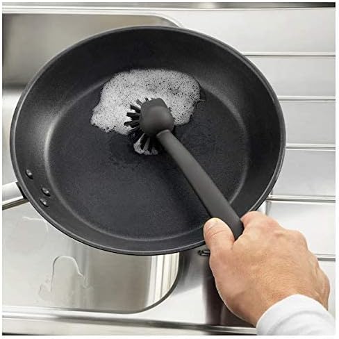 Dish Washing Brush Blackpolypropylene Plastic Polyester Synthetic Rubber(Length : 29Cm) Cleaning Brushes