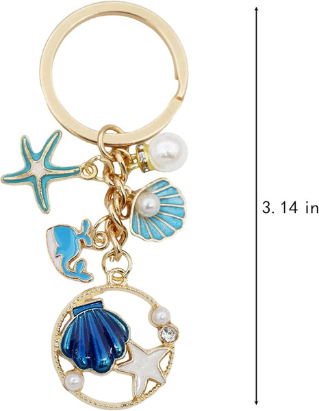 Ocean Keychain Adorable Sea Animal Charms Perfect For Beach Lovers Travel Enthusiast Ideal Backpacks Keyrings