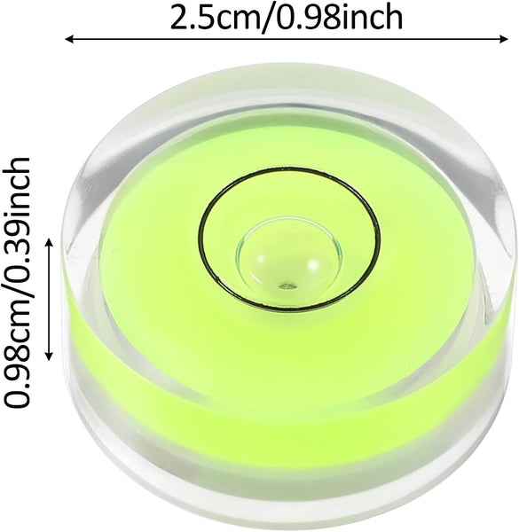6Pcs Circular Bubble 0.98" X 0.39" For Workshop Camera Tripod Telescope Levels