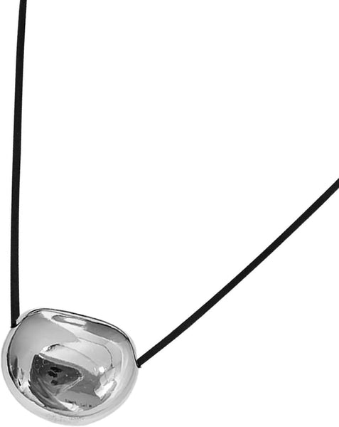 Oval Bead Clavicle Chain Fashionable Geometric Pendant Necklace Necklaces & Pendants