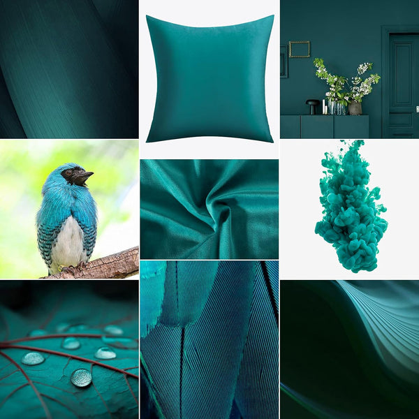 Not Fade Velvet Soft Solid Decorative Throw Pillow Covers Square Cushion Case For Sofa Bedroom Car 18 X Inch 45 Cm Aqua Green Pillow Cases