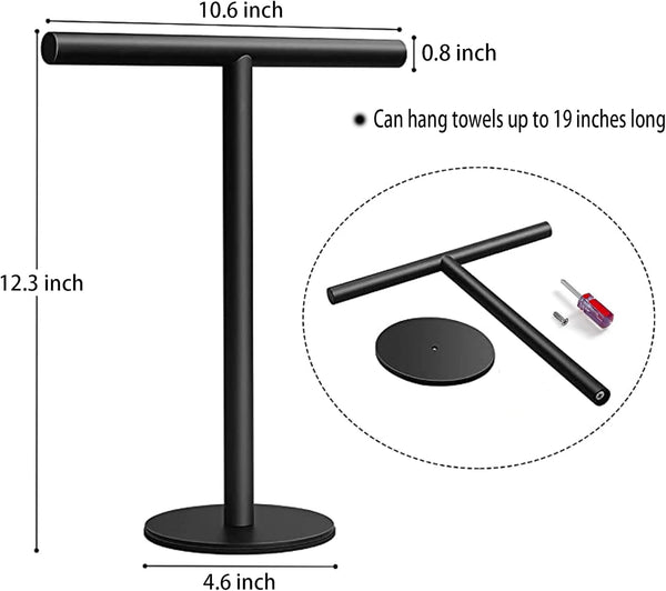 Hand Towel Holder Stand For Bathroom Vanity Countertop Matte Black Shape Bar Rack Kitchen Paper Towel Holders