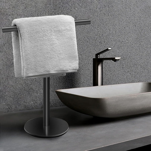 Hand Towel Holder Stand For Bathroom Vanity Countertop Matte Black Shape Bar Rack Kitchen Paper Towel Holders