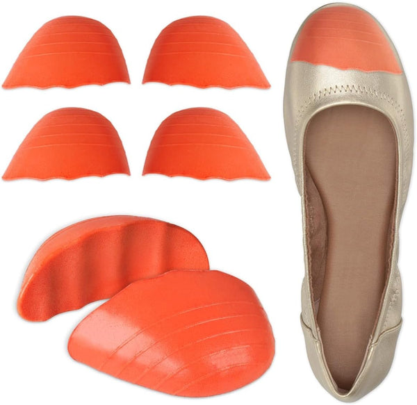 Dr. Scholl's Shoe Filler Inserts Toe Cushions For Better Fit 2 Pairs Orange Round Insoles & Shoe Inserts