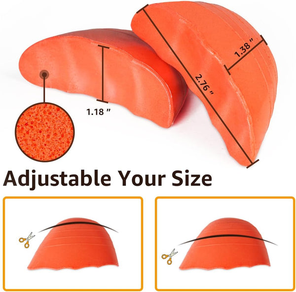 Dr. Scholl's Shoe Filler Inserts Toe Cushions For Better Fit 2 Pairs Orange Round Insoles & Shoe Inserts