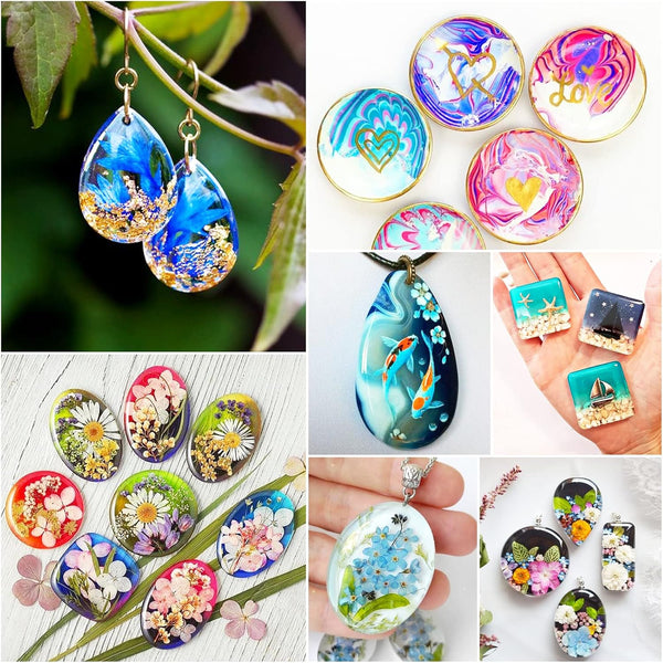 38 Cavity Resin Jewelry Molds For Pendants Necklaces & Keychains Earrings