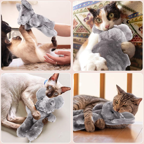 Cat Wrestling Toy Puppet Mouse Puppets Enrichment Toys For Bored Indoor Cats Safe Glove Hand Interactive (Mouse) Cat Toys