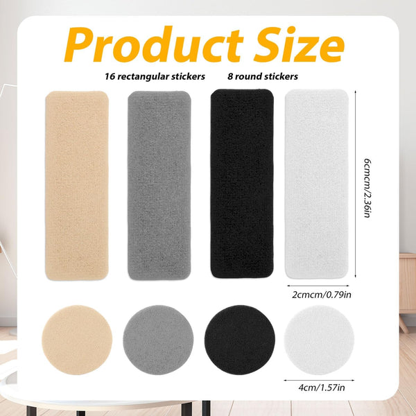 24Pcs Shoe Patches For Holes Rectangular Round Form Shoes In Colors Tennis Repair Self Adhesive Prevention Toe Heel Kit Sneakers Mesh Other Clothing &