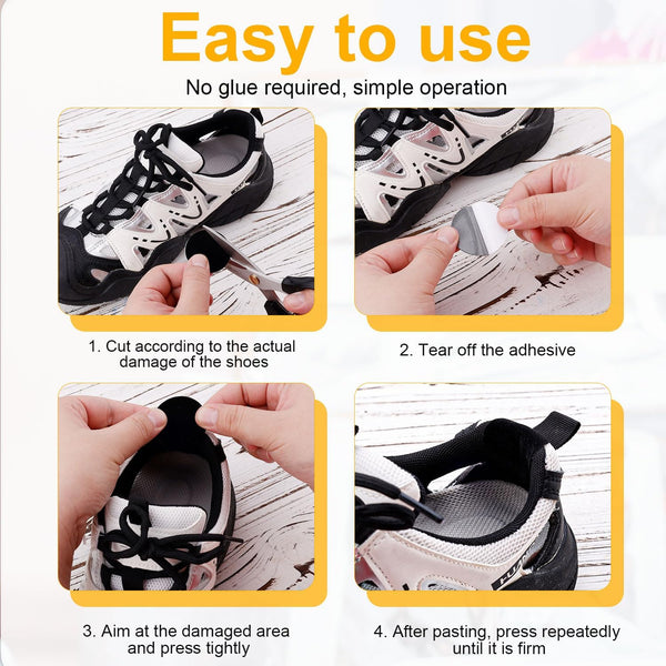 24Pcs Shoe Patches For Holes Rectangular Round Form Shoes In Colors Tennis Repair Self Adhesive Prevention Toe Heel Kit Sneakers Mesh Other Clothing &