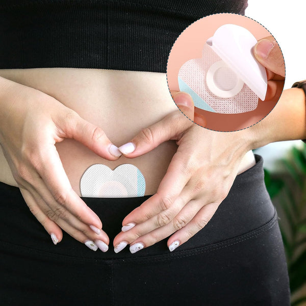 50Pcs Castor Oil Wrap For Belly Button Heart Shape Self Adhesive & Highly Absorbent Pack Pad Patches Waterproof Disposable Cover Stickers (Oils Not In
