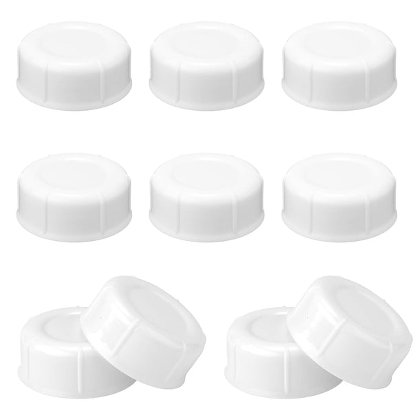 10Pcs Narrow Baby Bottle Caps For Dr Brown & Medela Bottles Bpa Free Travel And Storage Lids Replacement Parts With Sealing Gasket Ameda Accessory (Wh