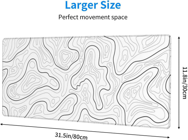 Abstract Topographic Map Large Gaming Mouse Pad 31.5" X 11.8" Mouse Pads & Wrist Rests